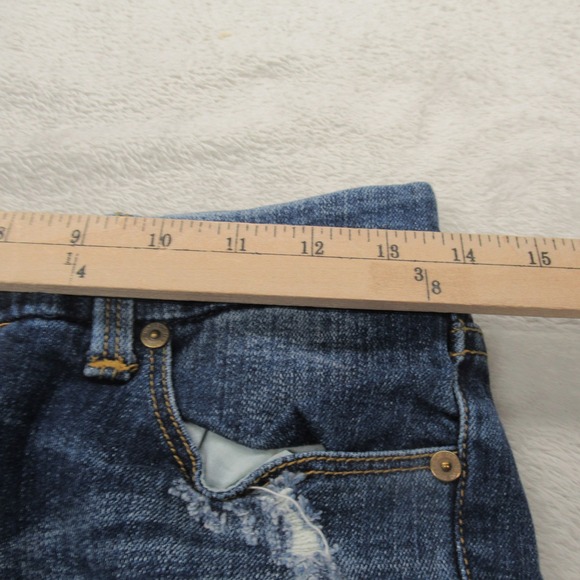 Seven 7 Jeans Womens 26 Medium Wash Denim Low Rise Bootcut Fade Whisker 27x28 - Picture 9 of 13